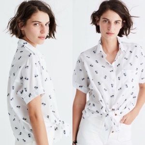 Madewell Palm Tree Button Top - XS